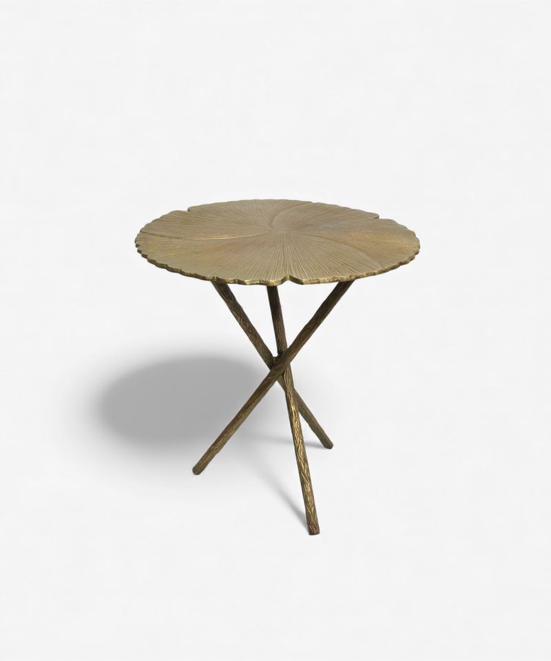 Brass Leaf Side Table