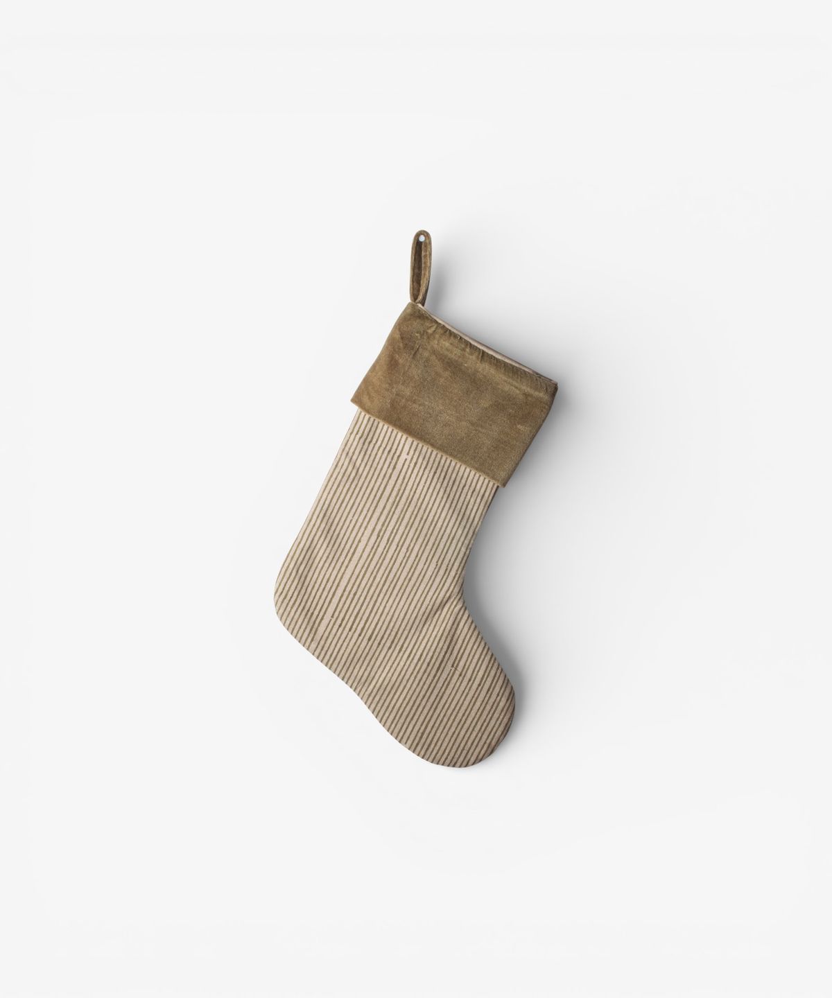 Striped Green Stocking Velvet