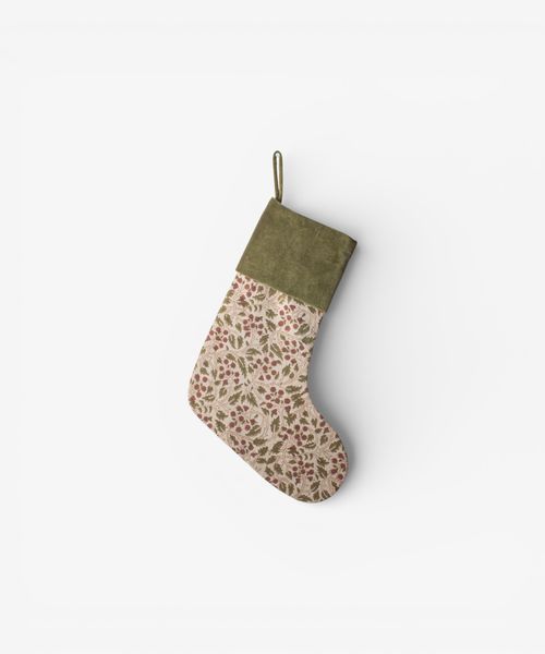 Berry and Vine Stocking Velvet