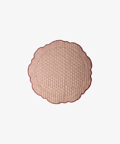 Striped Red Quilted Placemat