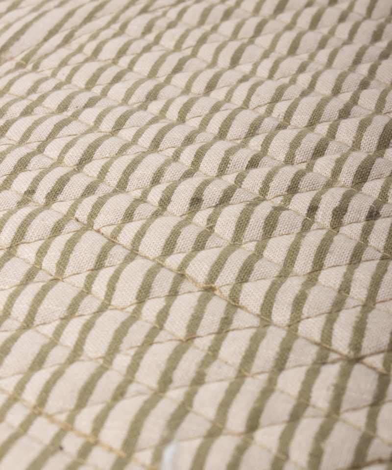 Striped Green Quilted Placemat