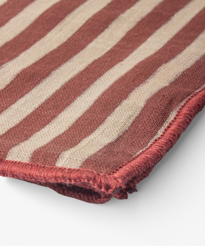 Striped Red Cotton Napkin