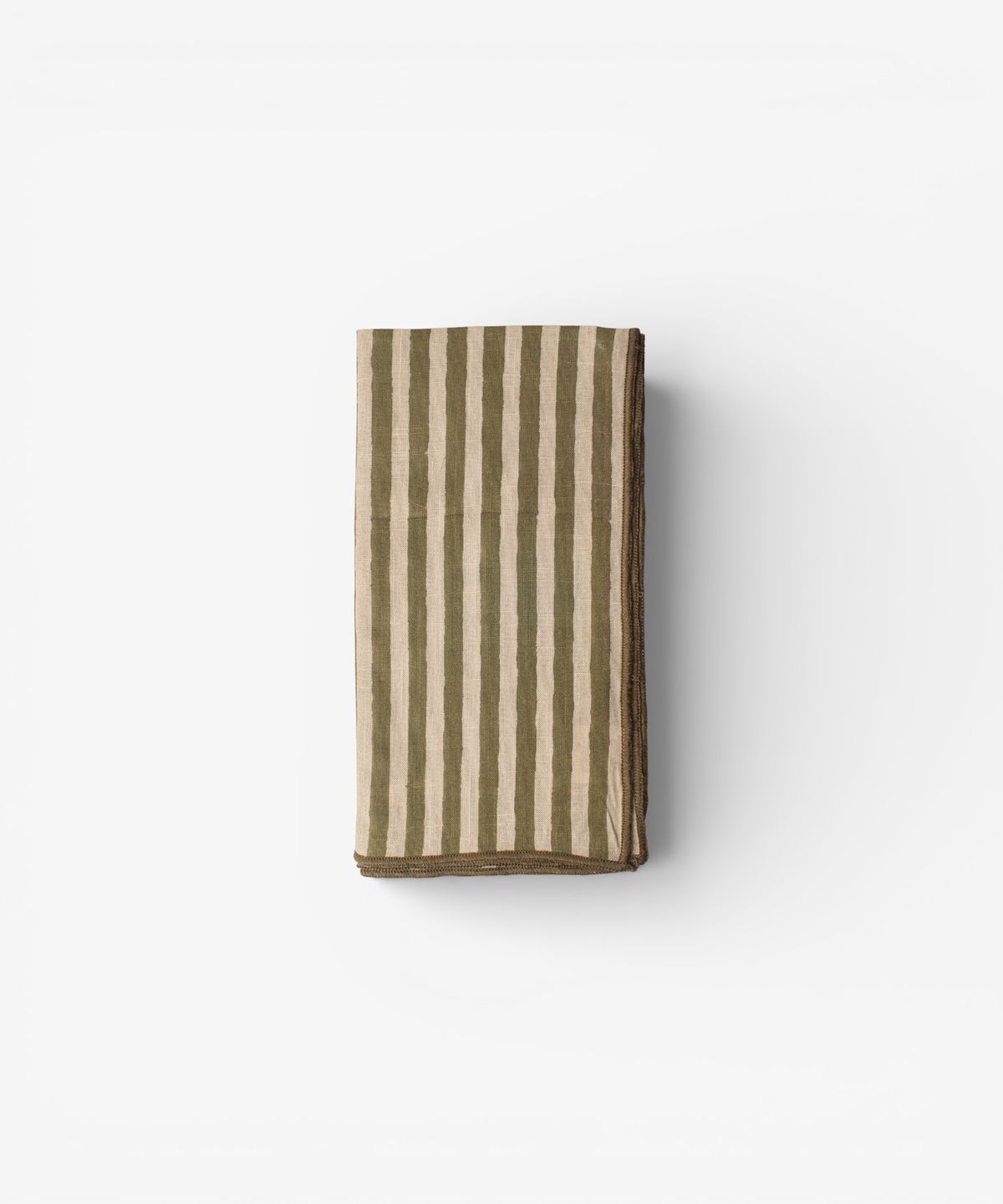 Striped Green Cotton Napkin