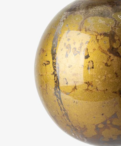 Marbleized Bauble Bronze Gold 8cm