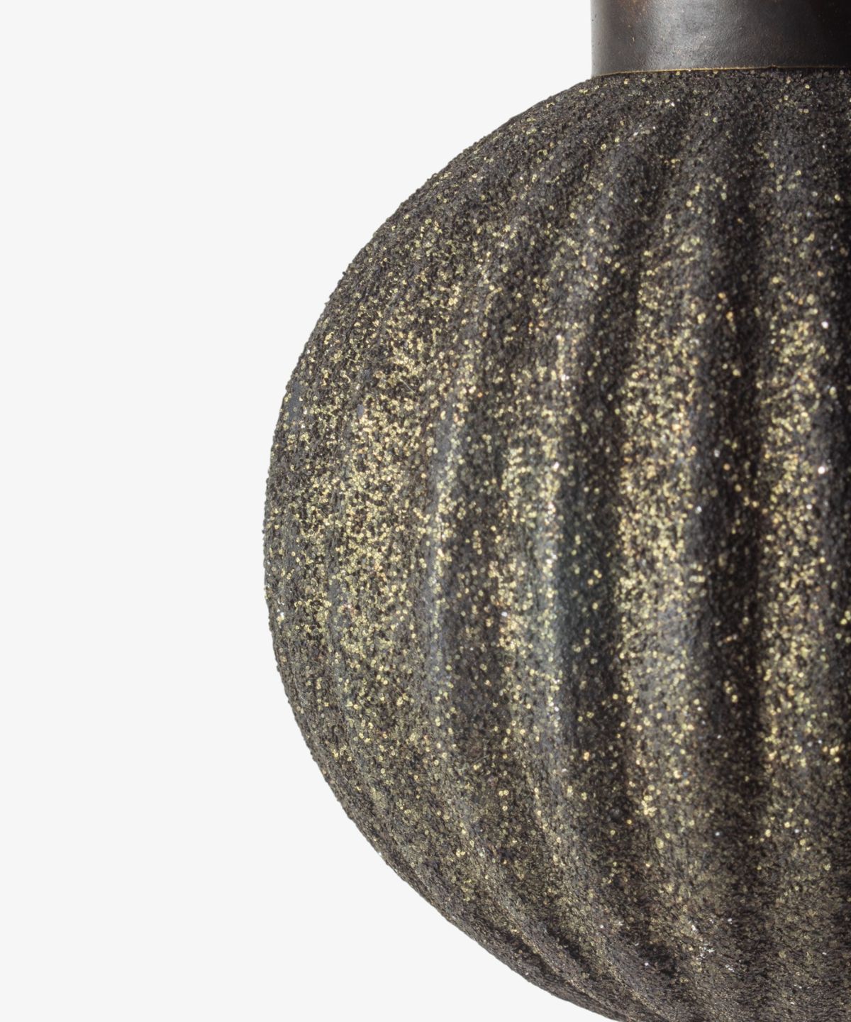 Stripe Glitter Bauble Green 8cm