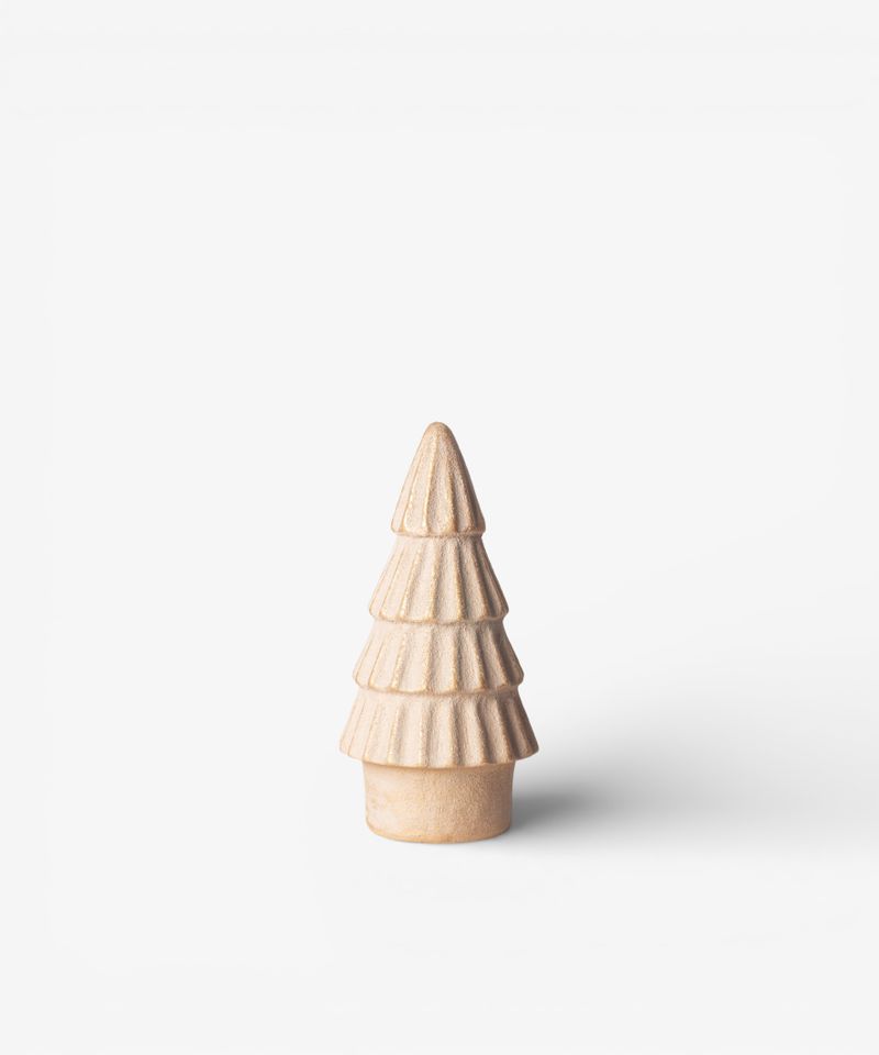 Form Stone Tree Fluted Gold 20cmH