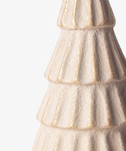 Form Stone Tree Fluted Gold 20cmH