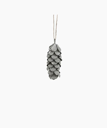 Hanging Pinecone Long Ash Grey