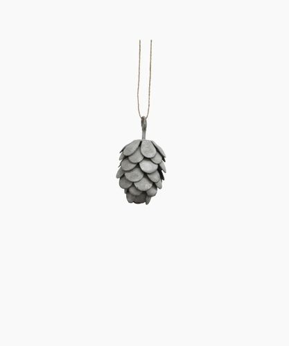 Hanging Pinecone Short Ash Grey