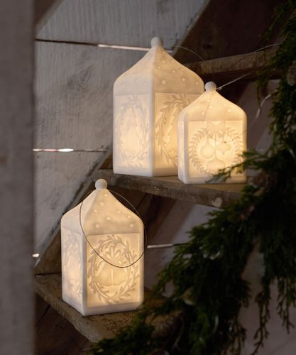 Lantern with Bells Light Up Medium