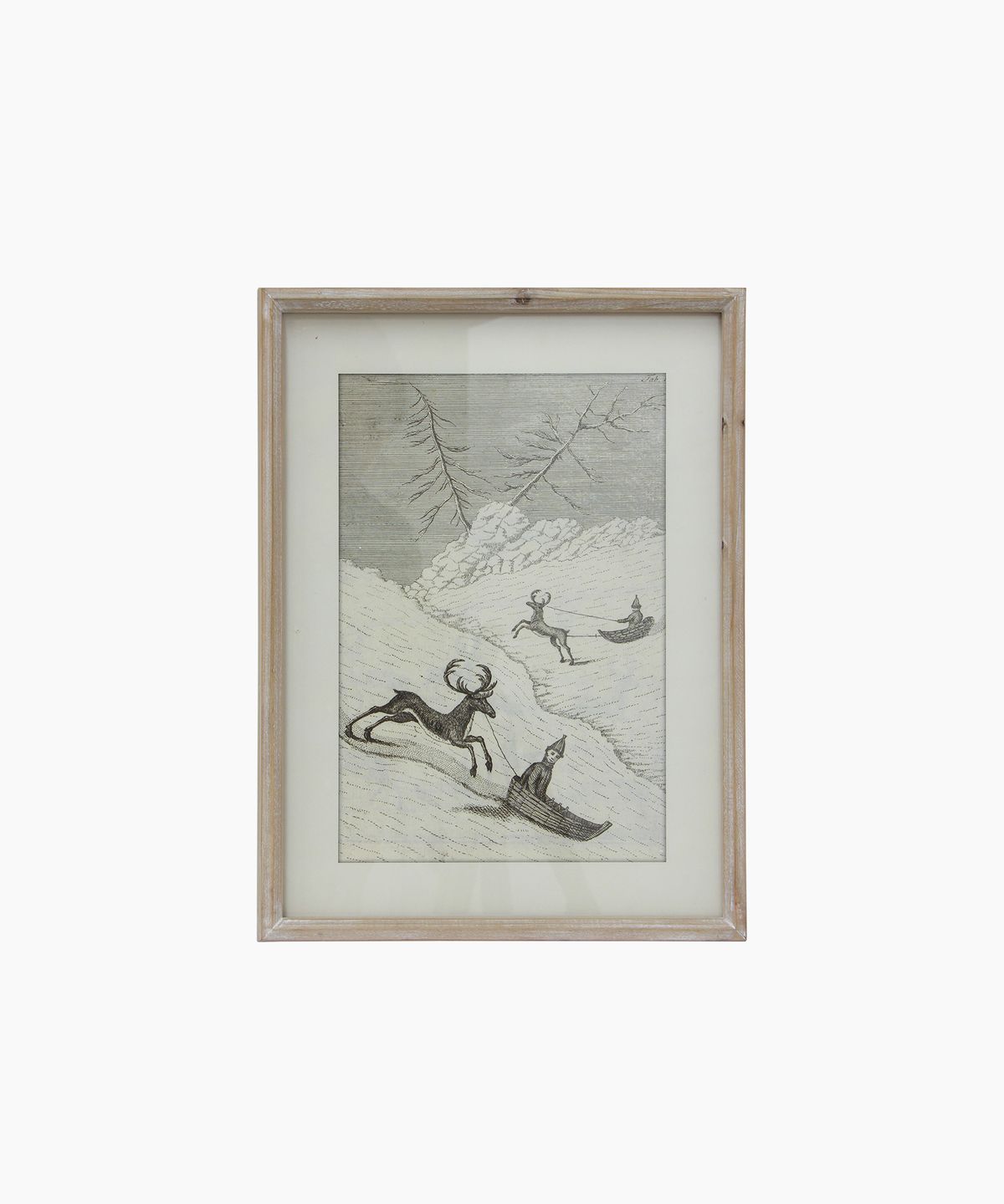 Reindeer Sleigh Scene Wall Art