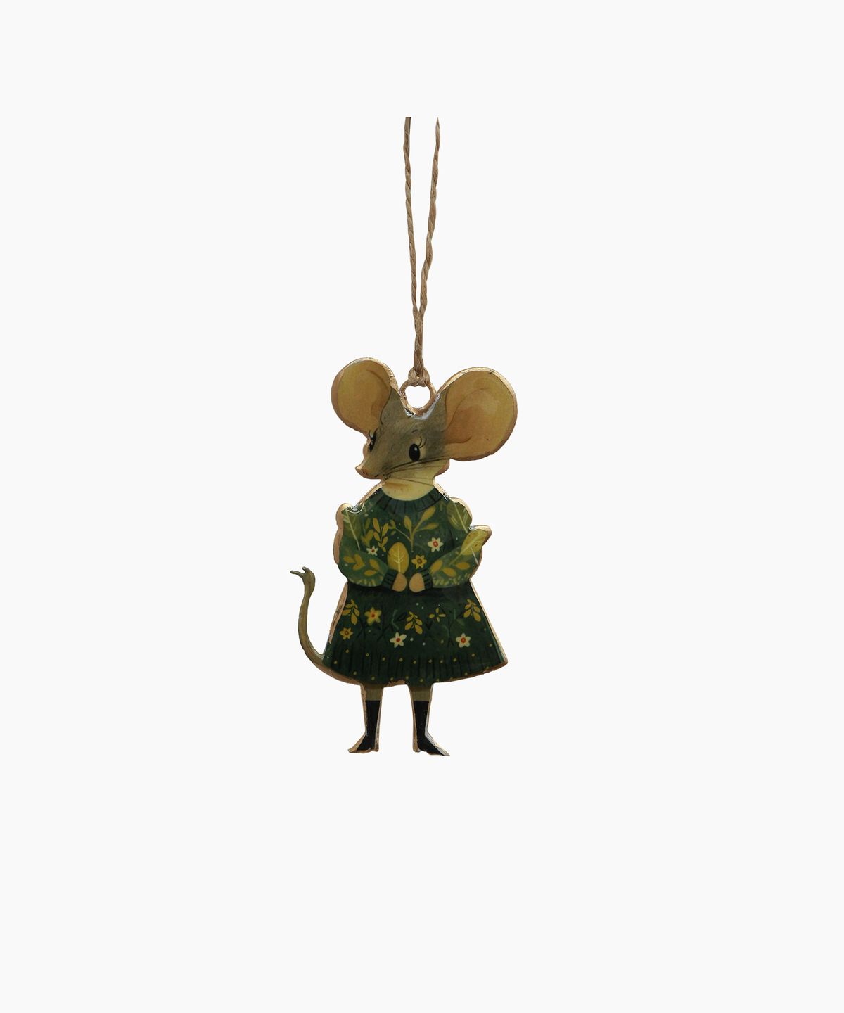 Edna Forest Green Hanging Mouse