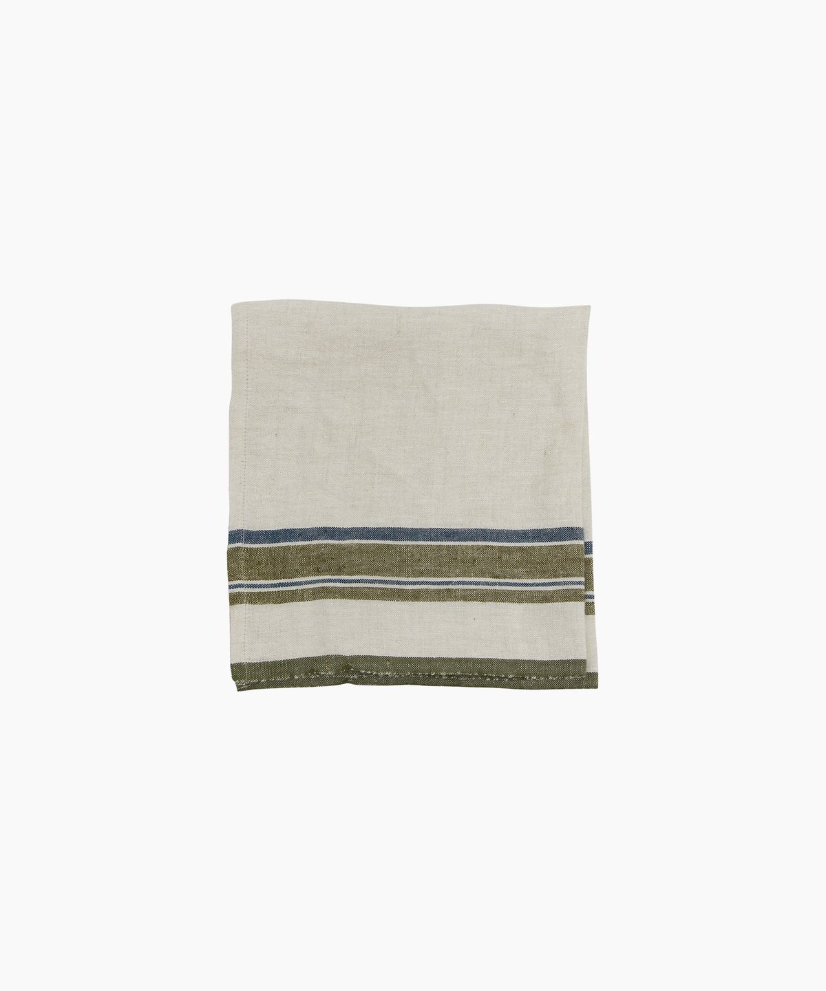 Green Selvedge Stripe Linen Napkin