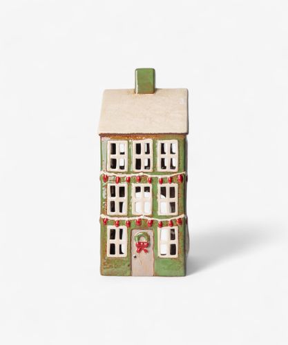 Alsace Tea Light Grande Chalet Christmas Green