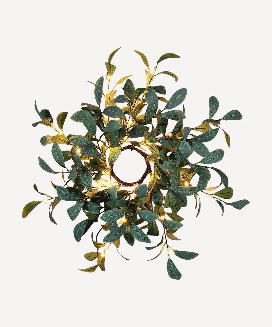 Olive Wreath Light Up- Small