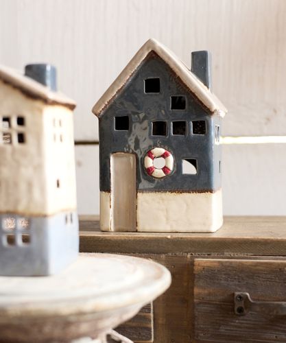 Saint Malo Tea Light House with Buoy Large