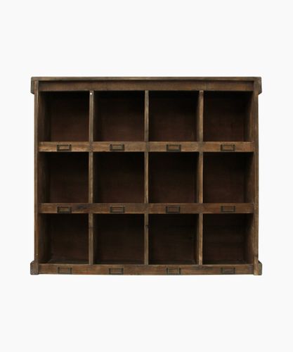 Wooden Cubby Wall Shelf Large