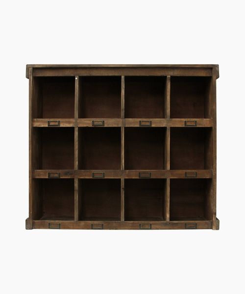 Wooden Cubby Wall Shelf Large