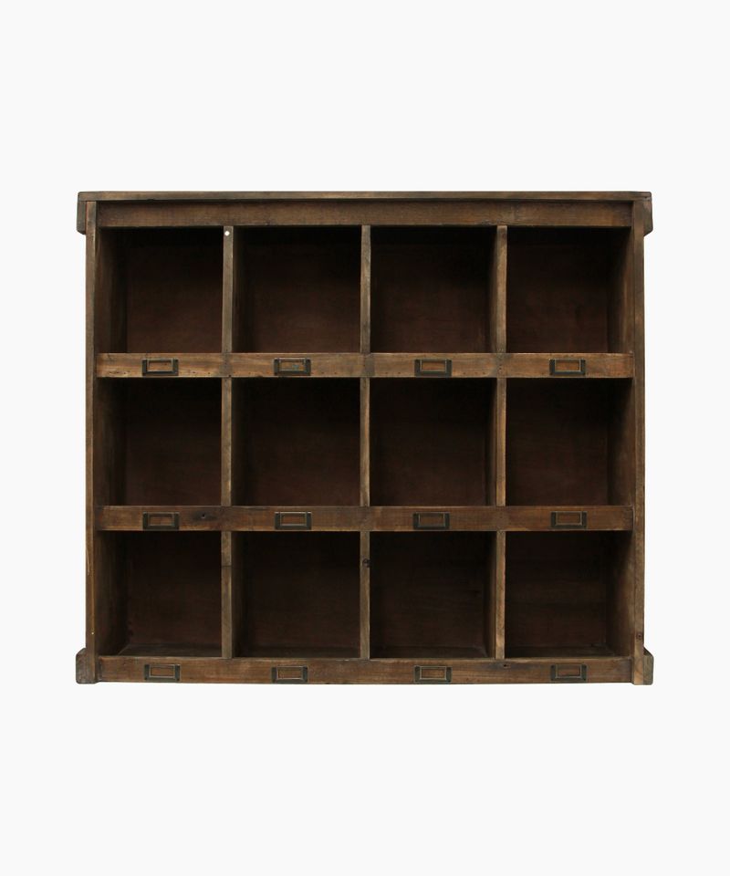Wooden Cubby Wall Shelf Large