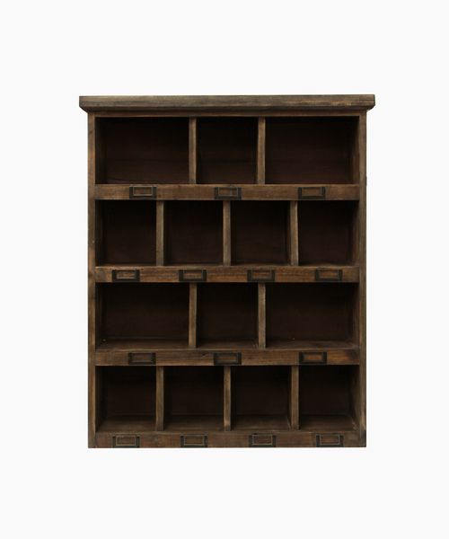 Wooden Cubby Wall Shelf Small