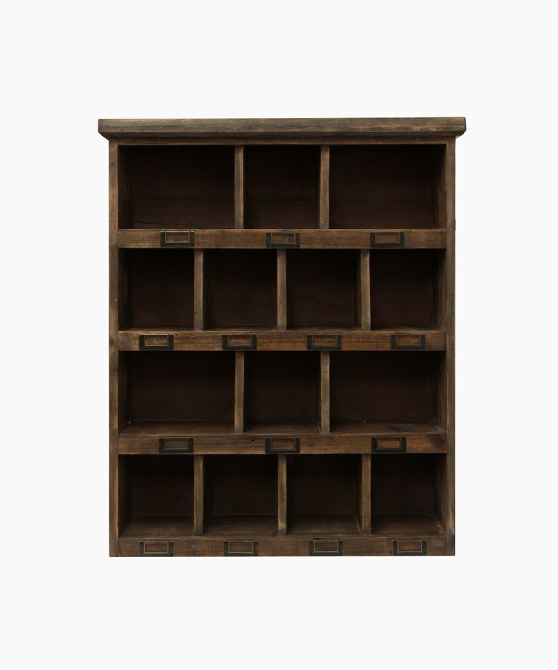 Wooden Cubby Wall Shelf Small