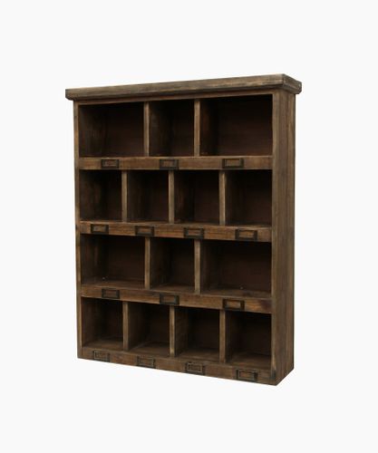 Wooden Cubby Wall Shelf Small