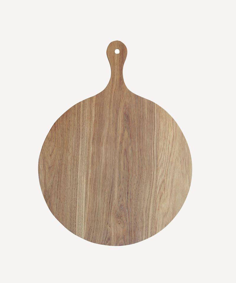 French Oak Round Board with Handle