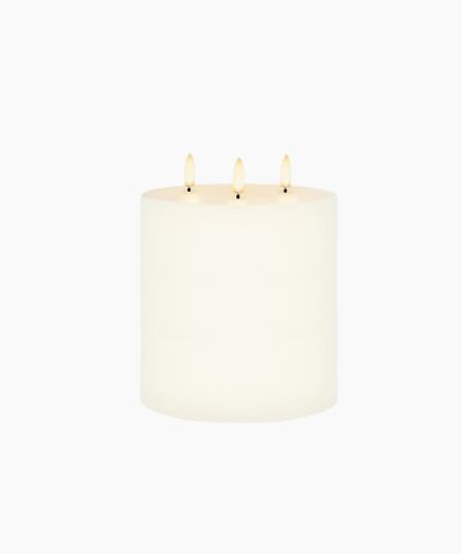 LED Triple Wick Classic Ivory Candle 15.2x15.2CM