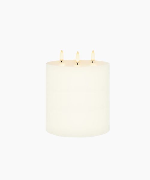 LED Triple Wick Classic Ivory Candle 15.2x15.2CM