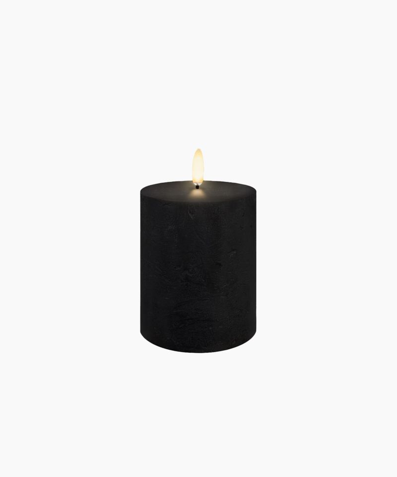 LED Classic Matte Black Candle 7.8x10.1CM