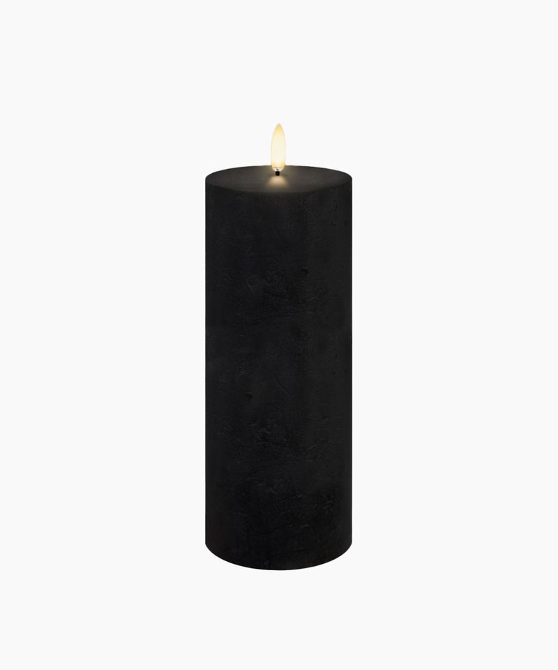 LED Classic Matte Black Candle 7.8x20.3CM