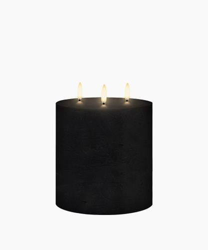 LED Triple Wick Matte Black Candle 15.2x15.2CM