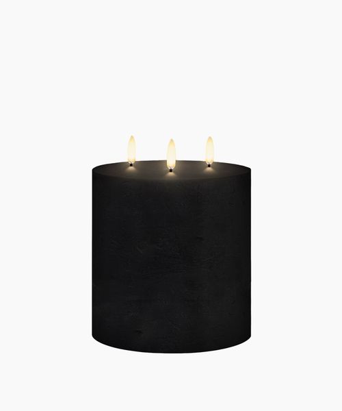 LED Triple Wick Matte Black Candle 15.2x15.2CM