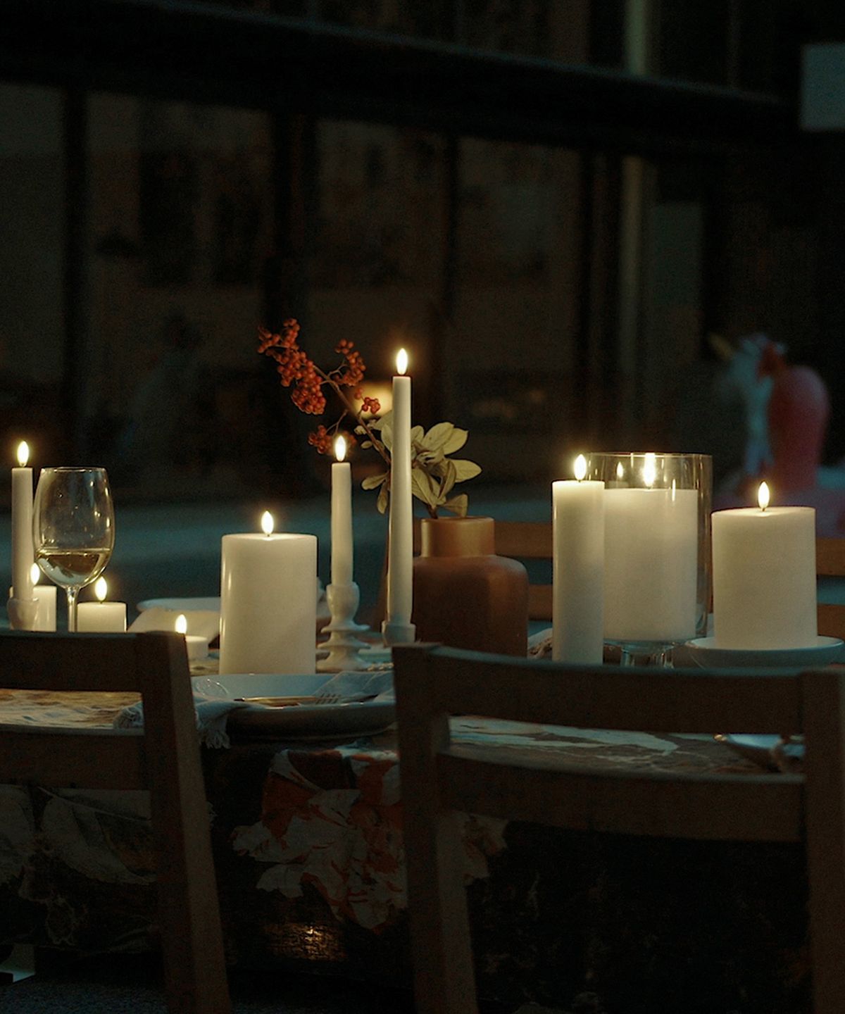 LED Classic Ivory Candle 7.8x10.1cm