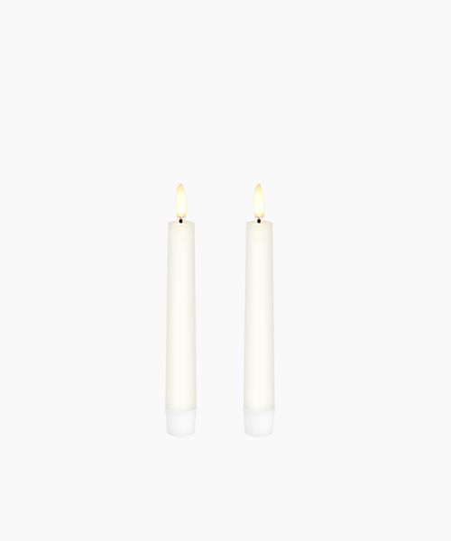 LED Classic Ivory Taper 2.3x15cm (2PC)