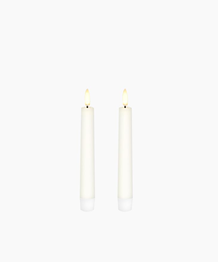 LED Classic Ivory Taper 2.3x15cm (2PC)