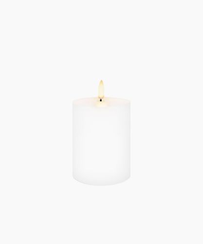 LED Nordic White Pillar Candle 7.8x10.1cm