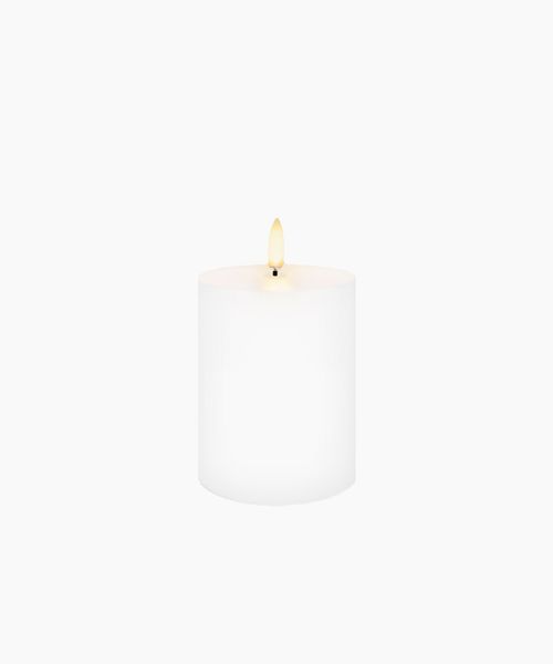 LED Nordic White Pillar Candle 7.8x10.1cm