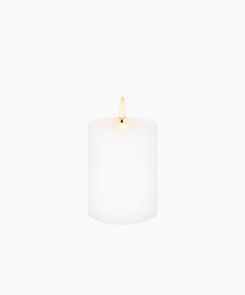 LED Nordic White Pillar Candle 7.8x10.1cm