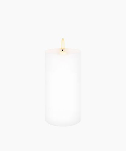 LED Nordic White Pillar Candle 7.8x15.2cm