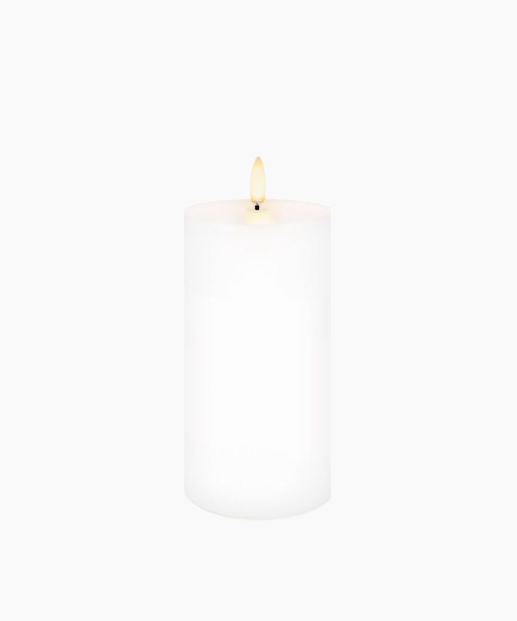 LED Nordic White Pillar Candle 7.8x15.2cm