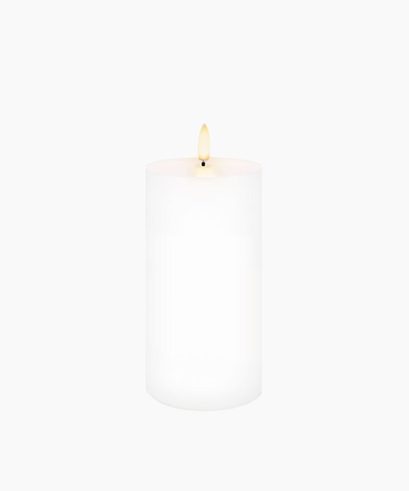 LED Nordic White Pillar Candle 7.8x15.2cm
