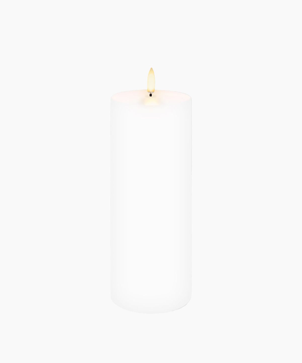 LED Nordic White Pillar Candle 7.8x 20.3cm
