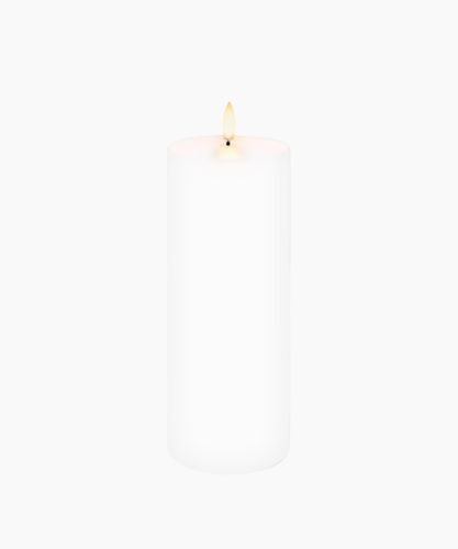 LED Nordic White Pillar Candle 7.8x 20.3cm