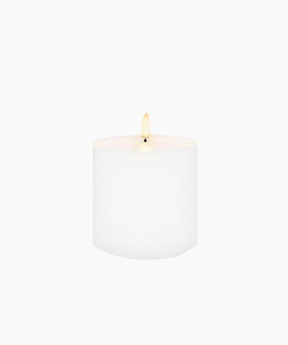 LED Nordic White Pillar Candle 10.1x10.1cm