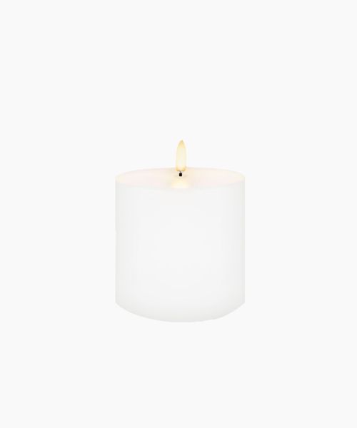 LED Nordic White Pillar Candle 10.1x10.1cm