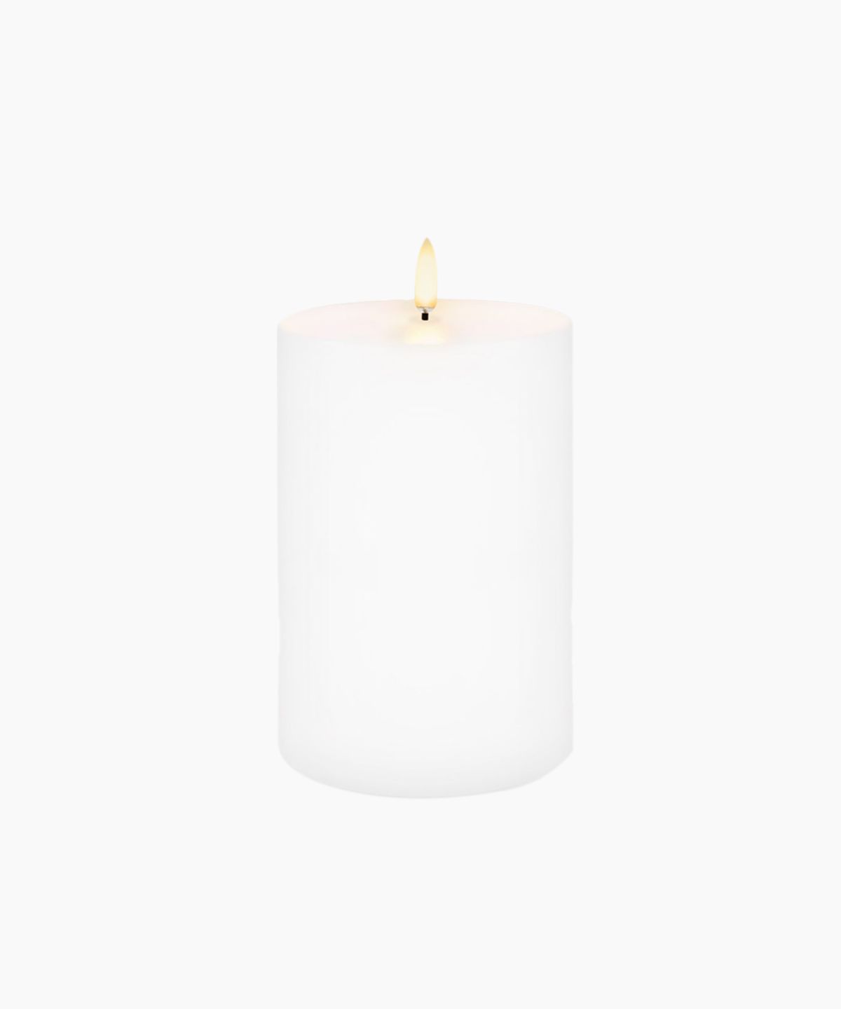 LED Nordic White Pillar Candle 10.1x15.2cm
