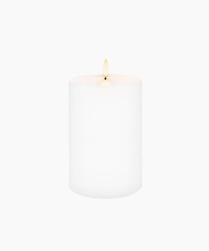 LED Nordic White Pillar Candle 10.1x15.2cm