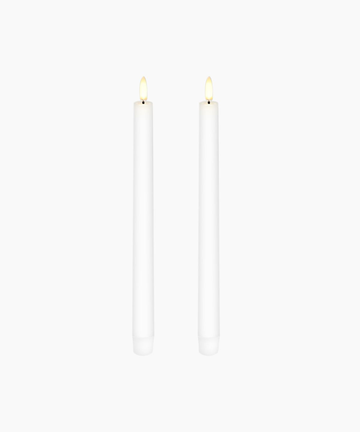 LED Nordic White Taper 2.3x25cm (2PC)