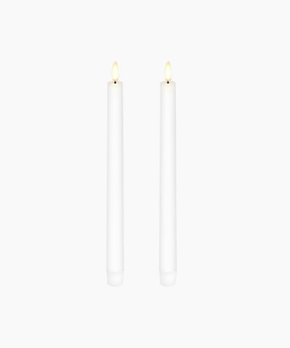 LED Nordic White Taper 2.3x25cm (2PC)
